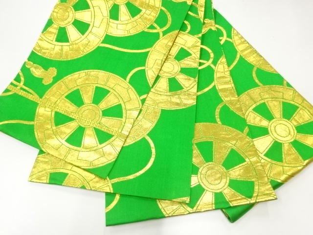  源氏車模様織出し丸帯